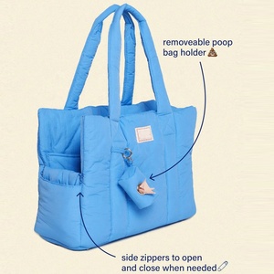 Tùy Chỉnh Trọng Lượng Nhẹ Puffy Bông Vật Nuôi Tàu Sân Bay Tote Mèo Con Chó Ví Mềm Vật Nuôi Du Lịch Túi Con Chó Nhỏ Tàu Sân Bay Nóc <span class=keywords><strong>Sherpa</strong></span> Vật Nuôi Tàu Sân Bay - Product Image 5