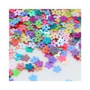 5mm Miniature Nail Decorations Mix Plastic Flower Shape 1mm Middle Hole Sequins for Nail Art Accessories