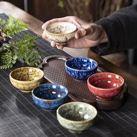 Ensemble de 6 tasses à thé en céramique TG Tea Cup Master, design minimaliste chinois, fait main, coffret cadeau, usage domestique, tendance sur internet