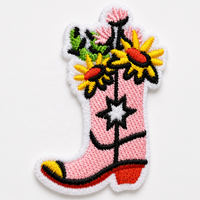 Patchs brodés personnalisés en chenille et sequins thermocollants, badges à coudre avec logo laser, appliques pour chapeaux, sacs et vêtements