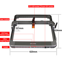 Mini machine de gravure laser 3D portable, petite machine de marquage laser pour le bois, machine de découpe de type cadre compact