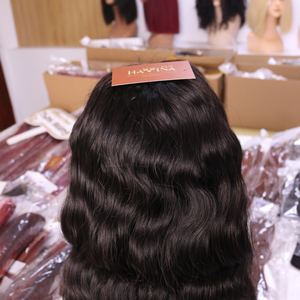 Perruque en dentelle frontale de cheveux humains longs et bouclés de haute qualité, aspect naturel, dentelle transparente, vente en gros de cheveux en marque privée - Product Image 4