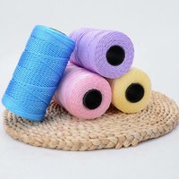 Wholesale 3ply Flat Dyed PP Monofilament Filament Crochet 100% Polypropylene Yarn for Hand Knitting Bag Hat Mat