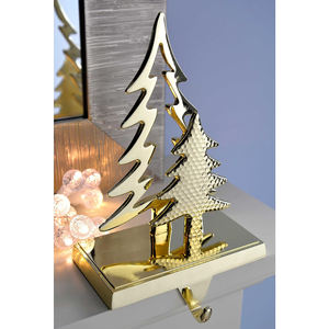 <b>Christmas</b> Double <b>Tree</b> Stocking <b>Holder</b> for Living Room Decor Best Seller Hot Selling Aluminium - Product Image 6