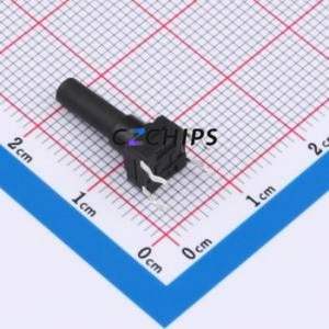 TSW06112-160B331BA Tactile Switch Through hole-4P,6.1x6.1mm Switch Single Pole Single Throw Round Button 1.8N 6.1mm - Product Image 2