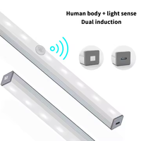 Lampu Malam LED Nirkabel Sensor Gerak USB Isi Ulang Magnetik untuk Lemari Pakaian, Kamar, Dapur, Lorong, Detektor Tabung Bohlam