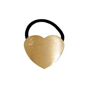Nouvelle mode en forme de coeur géométrique or argent métal cheveux cravate simplicité haute Simple queue de cheval alliage cheveux <span class=keywords><strong>corde</strong></span> femmes - Product Image 5