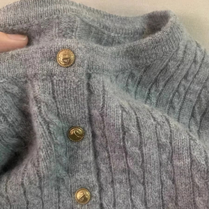 Biểu Tượng Tùy Chỉnh OEM & Odm Phụ Nữ Áo Len Dài Tay Áo Dệt Kim Mềm Dệt Kim Phụ Nữ Quần Áo Cáp Dệt Kim Cardigan Áo Len Cho Cô Gái - Product Image 1