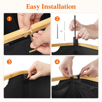 Grand panier à linge avec poignées en bambou Boîte de lavage de rangement Panier à linge pliable Sacs Panier à linge avec couvercle 150L