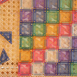 DIY Creative Mini Magnete <span class=keywords><strong>blocchi</strong></span> di costruzione di viaggio giocattolo stelo educativo 32 pz Mini tessere magnetiche giocattoli con scatola di ferro portatile - Product Image 1