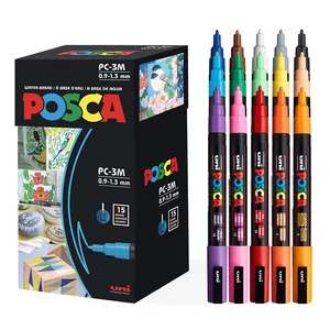 15 Colors Package 3M Fine Markers Acrylic Paint Pens with Reversible Tips