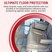 Tapis de sol en plastique auto-adhésif double face en acrylique 4 mil |   Perforé toutes les 24 pouces |   100 tapis par rouleau |   (24 pouces de large, 200 pieds de long)