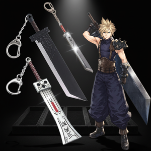 Nouveaux modèles 2026, modèle d'arme épée Cloud Buster, porte-clés mousqueton, artisanat en métal Zack Masamune, accessoires d'autodéfense, pendentif - Product Image 1