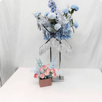 Décoration et fournitures de mariage : Nouveaux accessoires de mariage, grand support à fleurs en verre doré, style luxueux, centre de table de haute qualité pour mariages