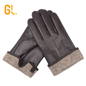BW201A-W en gros mode hommes <span class=keywords><strong>noir</strong></span> véritable ethiopie peau de mouton conduite <span class=keywords><strong>laine</strong></span> doublure écran tactile gants en cuir pour l'hiver - Product Image 6