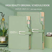 Agenda Personalizada con Logotipo, Precio al por Mayor, Planificador Mensual y Semanal de Negocios, Cuaderno de Cuero PU A5, OEM/ODM, Calendarios y Agendas 2025