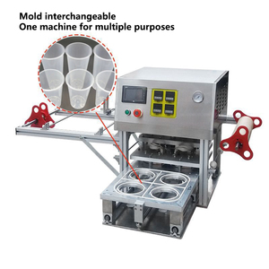 Approvisionnement d'usine 400ml Machine à sceller les gobelets <span class=keywords><strong>en</strong></span> plastique Roulement semi-automatique <span class=keywords><strong>électrique</strong></span> pour les boissons chimiques Petit <span class=keywords><strong>grossiste</strong></span> - Product Image 2