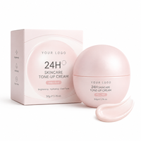 Crème Visage Éclaircissante Unifiante au Niacinamide, Correctrice de Teint, Hydratante au Céramide et Acide Hyaluronique, Effet Rose Lacté 24H