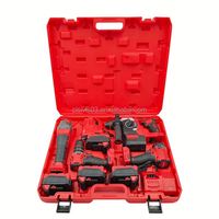 CISIVIS Kit d'outils industriels DIY 4 pièces 21V sans balais, perceuse à percussion, meuleuse d'angle, marteau perforateur, batterie Li-ion 3.0Ah