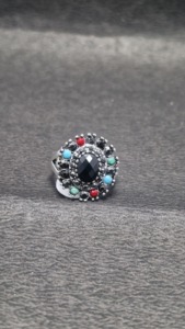 แหวนเงินสเตอร์ลิงอัญมณีหลากสีทำด้วยมือของขวัญเครื่องประดับอัญมณีหลากสี - Product Image 4