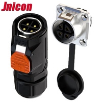 Jnicon IP67 Model logam tahan air 2Pin 3Pin 4Pin kabel perempuan laki-laki ke papan konektor untuk industri