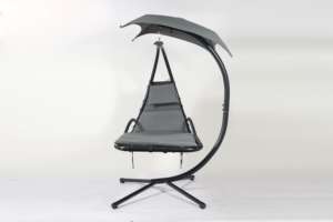 Sillón Colgante Flotante Desmontable con Toldo, Sillón Curvo de Acero para Exteriores, Hamaca Colgante - Product Image 4