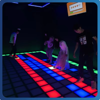 Plancher de danse interactif LED RGB Marslite, indice de protection IP65, 30x30cm, dalles à détection de mouvement, utilisation en extérieur