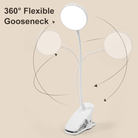 Clip sur lampe de bureau LED 360 ° col de cygne Rechargeable soins des yeux sans effet stroboscopique prévenir la myopie lecture apprendre pince lampe de Table