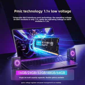 ยิงรุ่ยต้า DDR5 32G แมกนีเซียม 5600MHz โมดูลหน่วยความจำสำหรับแล็ปท็อป CT16G56C46S5 หน่วยความจำประสิทธิภาพสูงช่วยเพิ่มความเร็วของแล็ปท็อปเพื่อการใช้งานที่ราบรื่นยิ่งขึ้น - Product Image 4