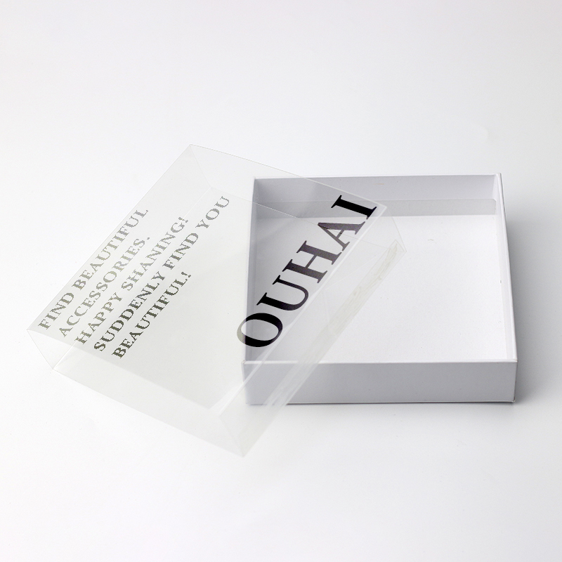 Custom Clear Top Lid View Square Treat Candy Packaging Transparent Gift Paper Boxes with Clear Pvc Window Front