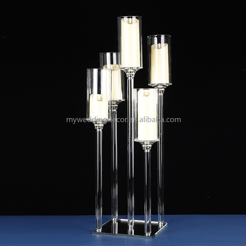 5-head square base, 25*94CM large diameter lampshade