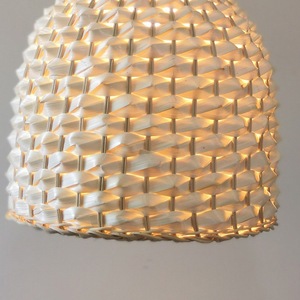 Rattan Woven Pendant <b>Light</b> 300x400mm Natural Color LED Single Head Chandelier For Living Room <b>Dining</b> Bar Counter - Product Image 3