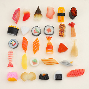 โมเดลซูชิจำลองขนาดเล็ก, พวงกุญแจรูปข้าวปั้นซูชิญี่ปุ่นจำลอง, ของเล่นจำลองรูปอาหารซูชิ - Product Image 5