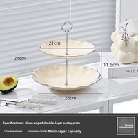Licht luxe 1 PET plastic gepigmenteerd modern rond snackbord wegwerpbaar gemaakt in China voor feestgebruik