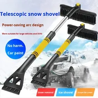 Brosse à neige télescopique et grattoir à glace écologiques ASTREE avec manche de 64 à 80 cm pour le nettoyage du pare-brise de voiture