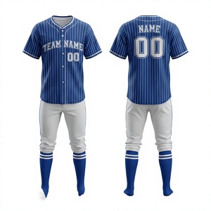 Custom Baseball Uniform Men's Solid Jersey Short Sleeve Quick Dry Breathable Polyester Team <b>Name</b> 00 Tackle Twill Print All - Product Image 1