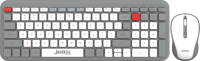 Keyboard nirkabel Mini ergonomis, Set Kombo Set Mode ganda 2.4G BT desain populer untuk Desktop Laptop kantor