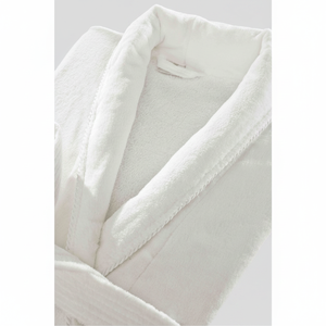 Poseidon Series Hotel <b>Bathrobe</b> Shawl Collar Velvet Design for Elegant Amenities - Product Image 2