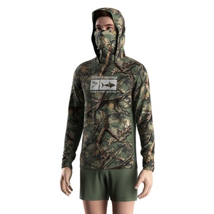 เสื้อตกปลาคุณภาพสูงแบบซับลิเมชั่น แห้งเร็ว UPF 50 แขนยาว สำหรับผู้หญิงและผู้ชาย พร้อมฮู้ด - Product Image 5