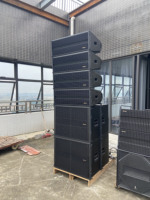Sistema de Sonido Profesional de Línea Activa Impermeable Boutum Audio I-4000PP + I-4021PP con Subwoofer de 1200W y Flight Case