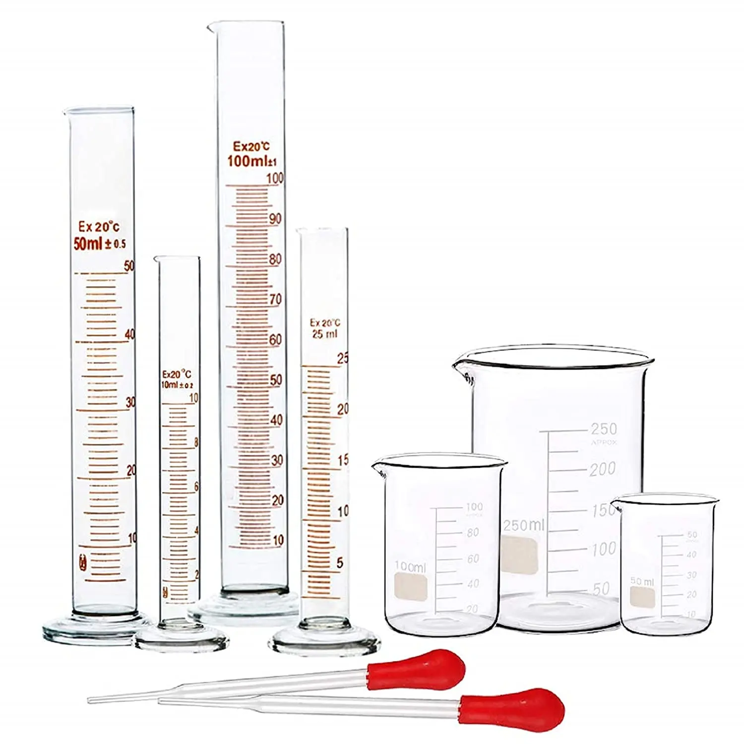 Laboratuvar züccaciye 250ml 500ml 1000ml mezun borosilikat cam silindir