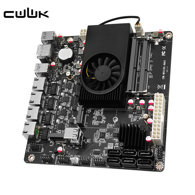 CWWK M12 N6005 NAS Motherboard 6 Bay 4 x 2.5GbE i226V LAN 2 x M.2 NVMe 6 x SATA3.0 DDR4 Homelab Mini ITX Motherboard