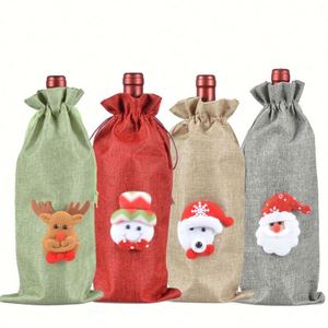 Vente en gros de housses de bouteilles de vin personnalisées pour le Nouvel An et Noël, décorations pour fêtes à domicile, fournies par Decoration Supplies - Product Image 1