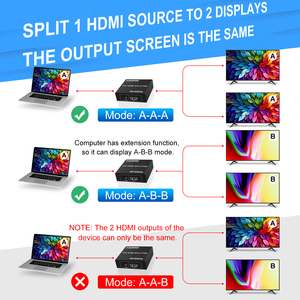 Répartiteur HDTV haute définition 1x2 4K 60Hz, 1 entrée 2 sorties, pour double écran miroir pour HDTV <span class=keywords><strong>PS5</strong></span> Xbox - Product Image 6