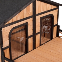 Tianyi Buiten Hondenhok Weerbestendige Houten Hondenkennel Grote Puppyopvang Voor Honden Met 2 Deuren