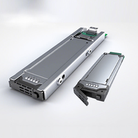 Unestech Single Bay M.2 NVMe SSD PCIe 4.0 penutup rak seluler dengan SlimSAS SFF-8654 4i