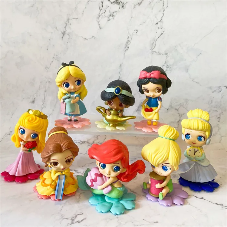 Nueva llegada Q versión princesa muñeca juguetes Cenicienta Aurora Bella figurita figura de acción