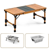 Table de barbecue de camping en plein air, table pliante portable pour pique-nique, table connectable portable avec certificat CE, personnalisable
