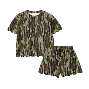 Précommande MOQ 5 – Nouveaux ensembles d'été pour filles à imprimé camouflage, vêtements pour tout-petits en coton biologique doux, vente en gros, nouvelle mode pour enfants - Product Image 2
