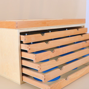 Nuovo Design Set <span class=keywords><strong>Montessori</strong></span> per Asilo Giocattoli in Legno Pannello con Figure Geometriche Armadietto - Product Image 3